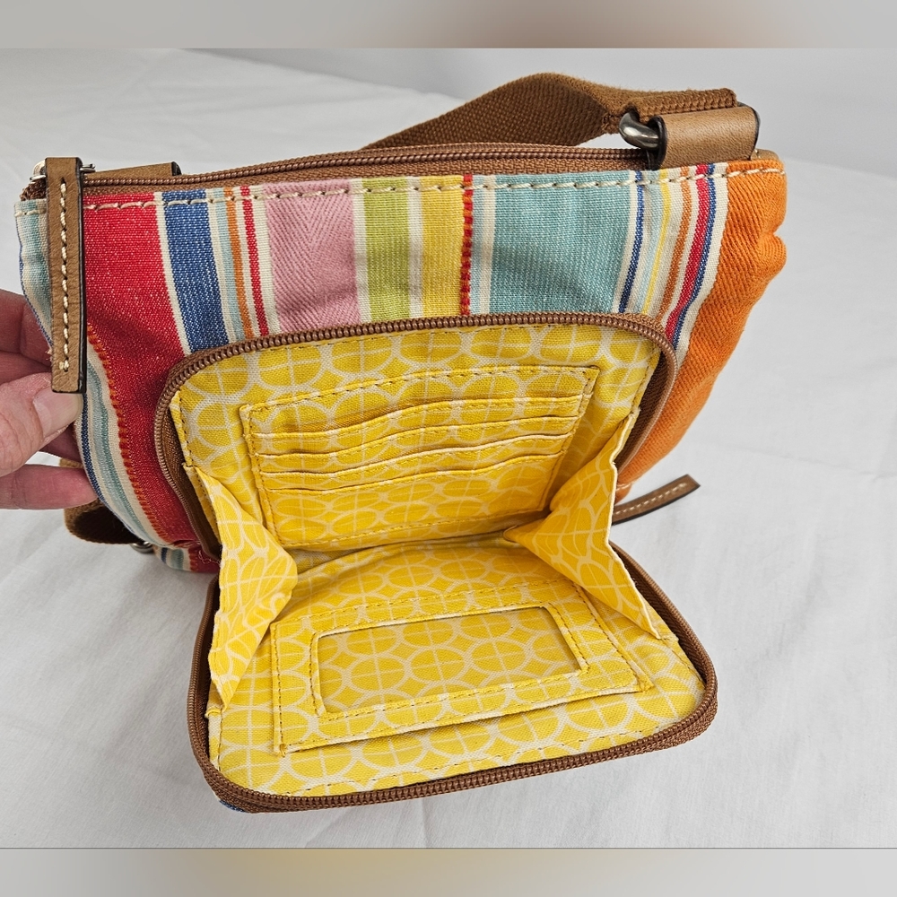 Fossil strip multi colored crossbody bag - Picture 5 of 13